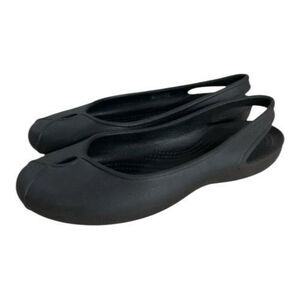 Crocs Olivia ll Women Size 10 Black Sling Back Flats Rubber Sandals Round Toe